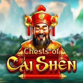 Chests of Cai Shen slot logo by Pragmatic Play at Hollywin Casino