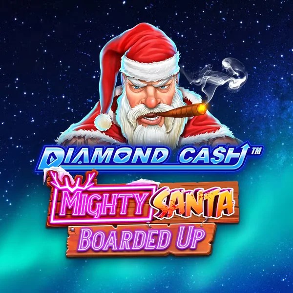 Diamond Cash Mighty Santa Boarded Up online game logo by Greentube on holly-win.eu