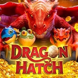 Dragon Hatch slot logo by PG Soft at Hollywin Casino