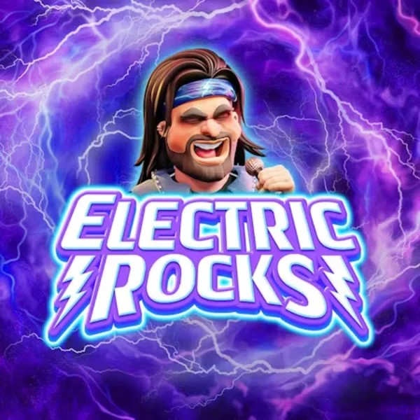 Electric Rocks slot logo by Inspired Gaming at Hollywin Casino
