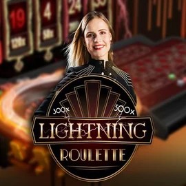 Live Casino logo of Lightning Roulette from Evolution at Hollywin Casino