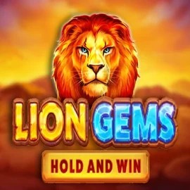 Lion Gems Hold and Win logo by Playson at Hollywin Casino