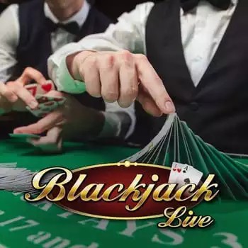 Live Blackjack logo by Evolution at Hollywin Casino