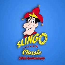 Slingo Classic 20th Anniversary slot logo by Slingo at Hollywin Casino