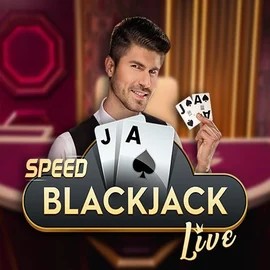 Speed Blackjack slot logo by Pragmatic Play at Hollywin Casino